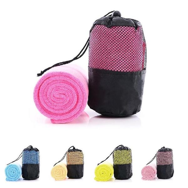 

30x100cm large size sports towel microfiber gym yoga swimming sweat absorb towel with bag absorbent hair towels -30