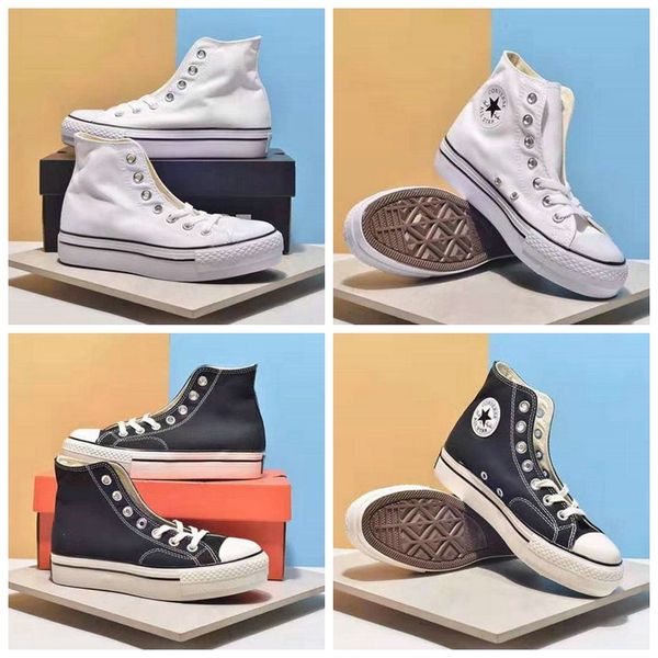 

new converse all star hi platform heightening shoes women girls fashion luxury designer sneakers casual chuck white black brand skateboard