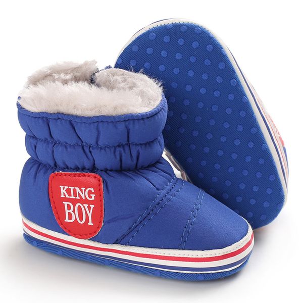

newborn baby winter boots letter ankle snow boots outdoor shoes infant baby girls boys first walkers keep warm plush booties, Black;grey