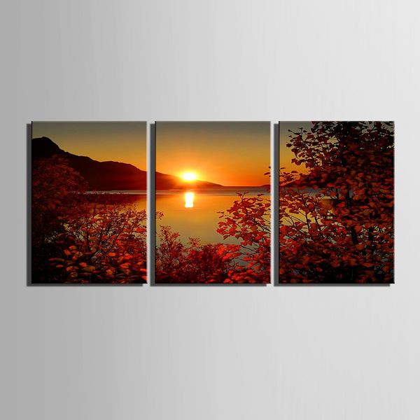 

yc special design frameless paintings the setting sun of 2
