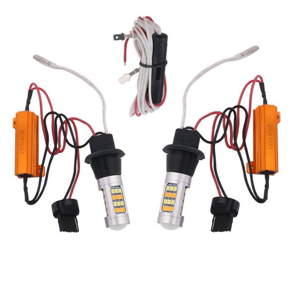 

1pcs 1156 ba15s 7440 led bulbs for cars turn signal lights amber lighting 2835 42smd day light white yellow blue color mixing
