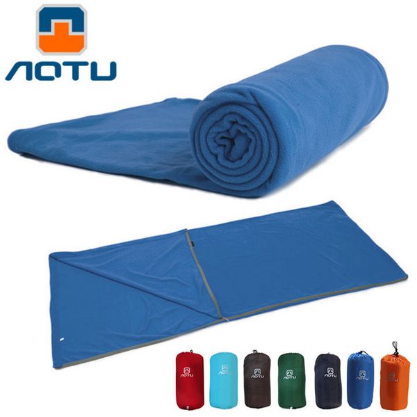 

aotu ultra-light portable polar fleece sleeping bag ultralight spring winter sleeping bag liner for camping travel with carry