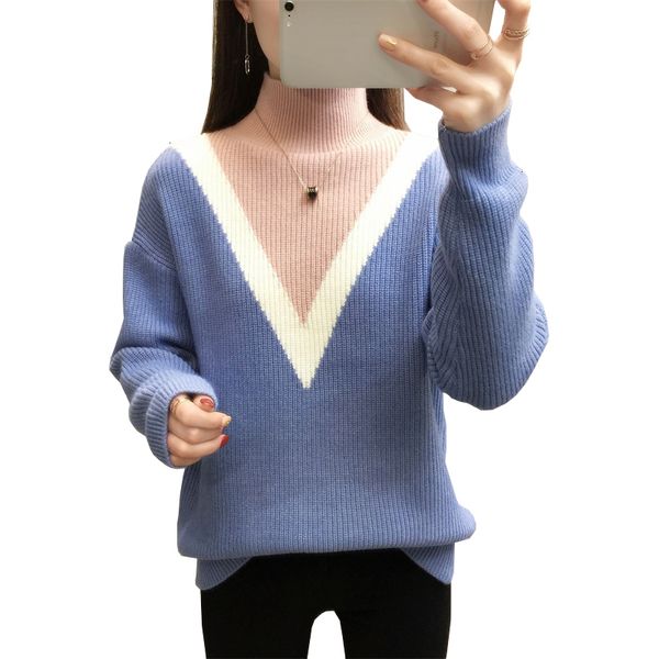 

женская дизайнерская свитера женщины свитер новые 2019 мода водолазка batwing полосатый пуловеры сыпучие вязаные свитера женский jumper tops, White;black