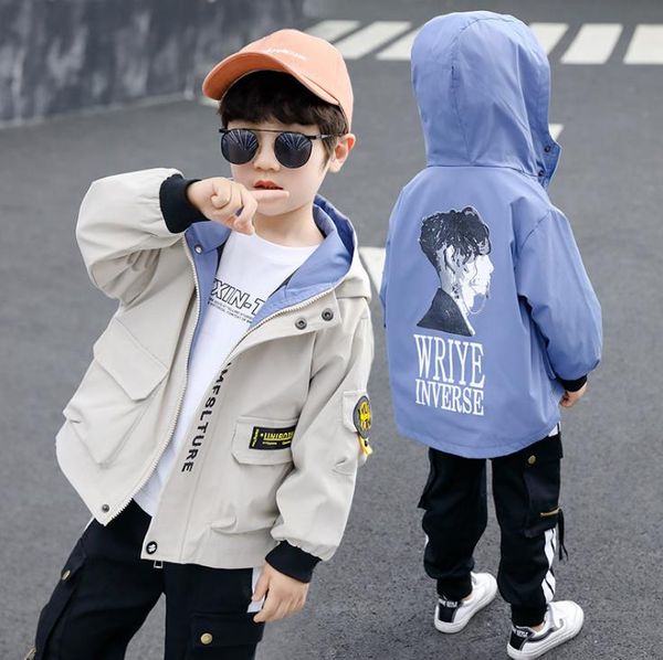 

модные детские весна 2020 новый стиль назад, как пальто мальчика, Blue;gray