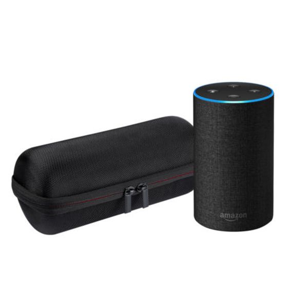 

black eva carrying hard case for amazon echo 2nd gen travel protective pouch
