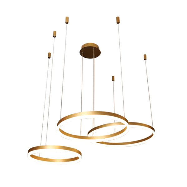 

modern gold pendant light dimmable aluminum acrylic 3 pendant lights over island for dining room living room