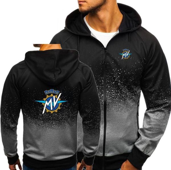 

streetwear sweatshirt men zipper gradient color autumn mv agusta corse print hoodies mens hooded jacket y