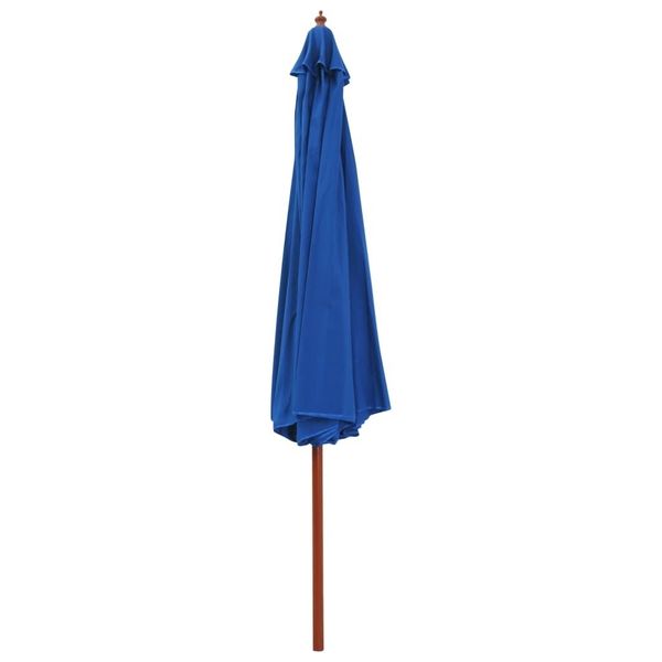 

outdoor parasol with wooden pole 350 cm blue garden sets