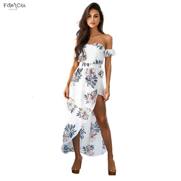 

Dresses Vinatge Women Boho Floral Sundress Long Dress For Girls Lady Off Shoulder Beach Maxi Printed Vestidos Designer Clothes