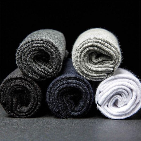 

10pair/lot classic crew solid cotton funny socks men calcetines men's socks winter warm sock slippers present, Black
