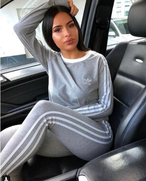 

women two piece clothing set autumn tracksuit patchwork hoodie sweatshirt long pant jogger outfit set female sweat suit factory