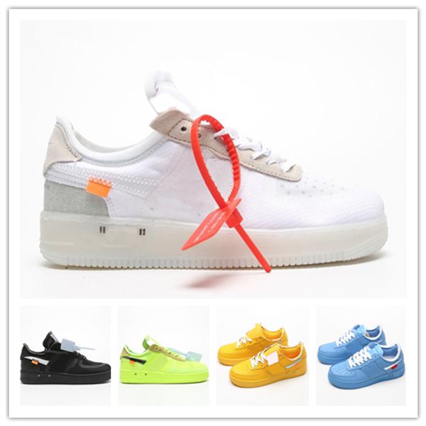 

2020 force low air cu hion 1 one 10x running hoe for men off pure white port trainer women white luxury de igner hoe