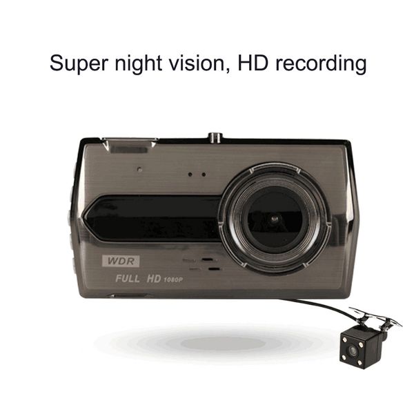 

car dvr camera 4 inch rgb display rearview video dash cam recorder camera 170 degree wide-angle g-sensor driving recorder