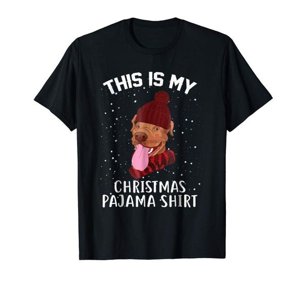 

men's t-shirts this is my christmas pajama pitbull dog tshirt-men's t-shirt-black, White;black