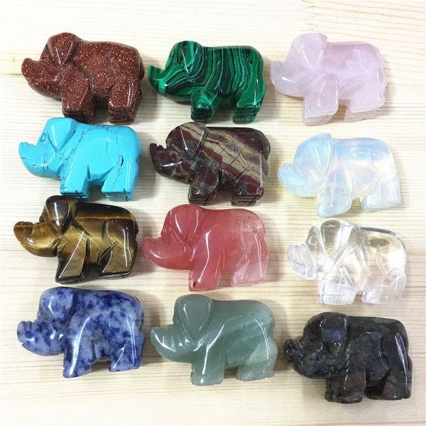 

opal lucky cat pig owl tortoise natural stone carved figurine chakra bead healing crystal reiki feng shui decoration 12pcs, Silver
