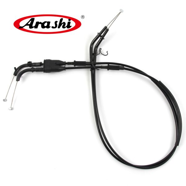 

arashi motorcycle throttle cables replacement for kawasaki ninja zx10r 2006 2007 zx-10r stainless rubber cable wire lines linkage