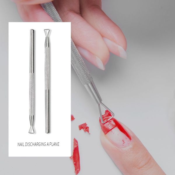 

stainless steel manicure nail tools unloading a planer oil glue dead skin push nail polish armor remove cuticle pusher