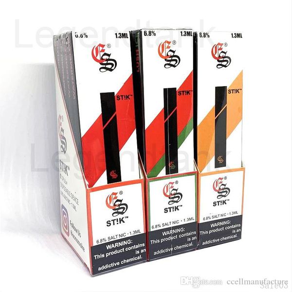 

Последний новый жидкостью Vape 1,3 мл стик одноразовые под ручки комплект 280mah батареи нескольких цветов Эон ст!K портативный пуффбар