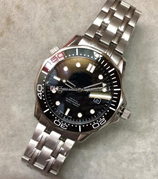 

2016 men's watch 600 sea 212.30.41.20.01.005 matser 41mm dial james bond 007 automatic mechanical original strap watches, Slivery;brown
