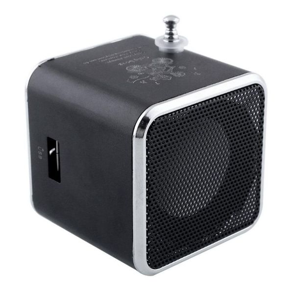 

td-v26 mini speaker portable mp3 music player bass with lcd support fm radio micro tf sd loudspeaker for lapmobile phones