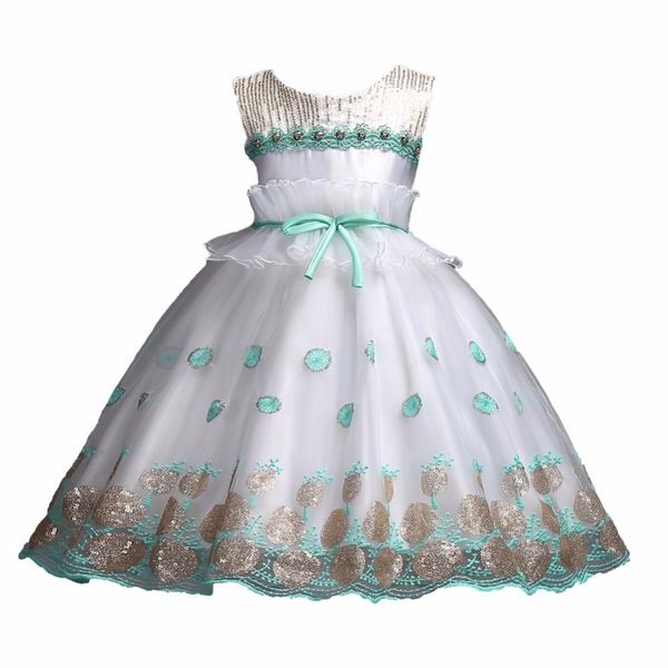 

teenage girls dresses sequined formal prom ball gown for kids clothing wedding party dress christmas children clothes 3-13t, Red;yellow