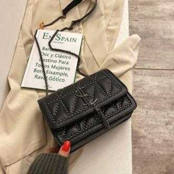 

women handbags leather bags rivets women bags small ladies purse sac a main shoulder messenger