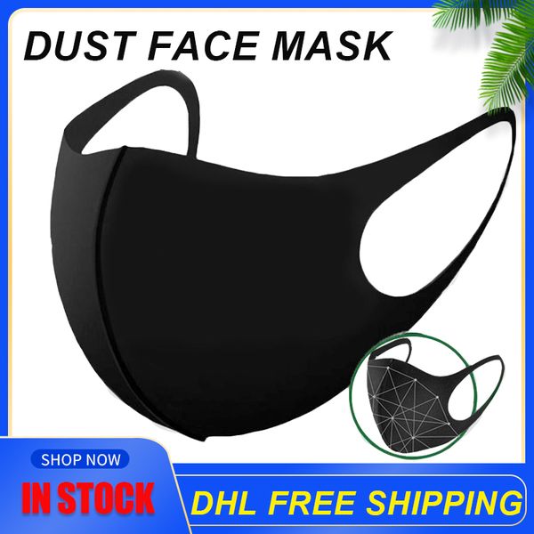 

in stock black masks reusable dust face mask earloop dhl ing