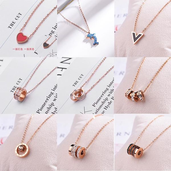 

women's necklaces, pendants, collars, 2020 fashion jewelry, rose gold pendants, women's gifts, holiday gifts, Silver