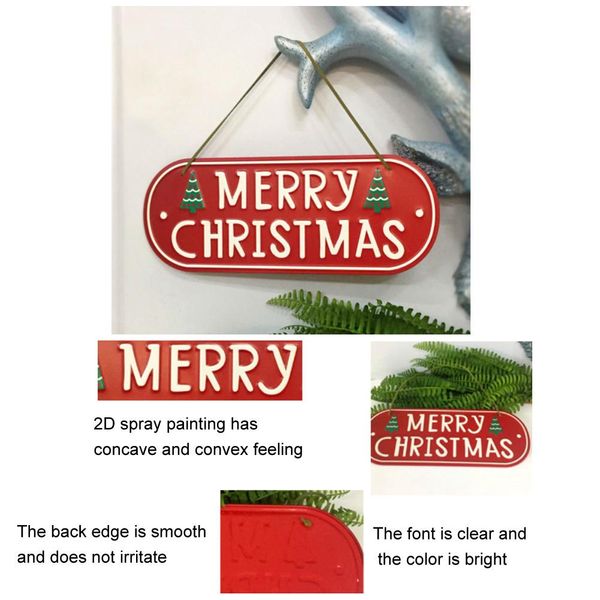 

merry christmas welcome greeting doorplate hanging pendant home door xmas holiday decor