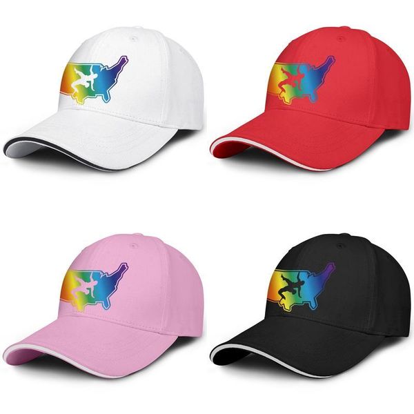 

унисекс сша борьба гей радуга логотип мода бейсбол sandwich hat ретро водитель грузовика симпатичного cap золотой америка флаг рик флер, Blue;gray