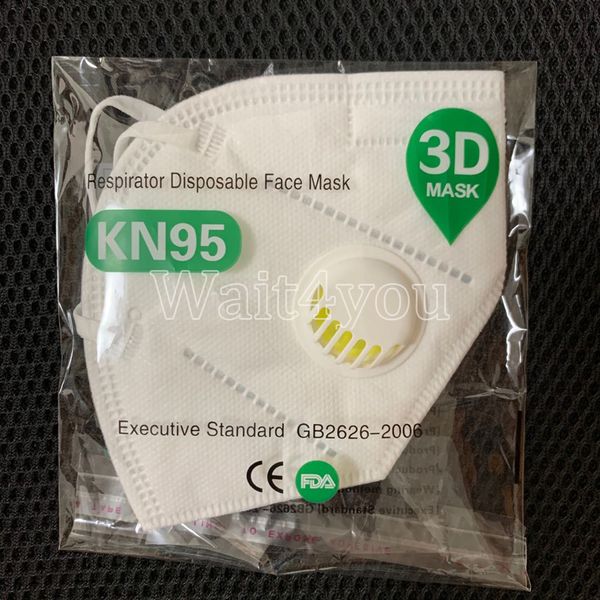 

CE FDA доказал KN95 с клапаном Антипылевая маска для лица складной FFP2 N95 защитный пылезащитный PM2. 5 маски Бесплатная доставка