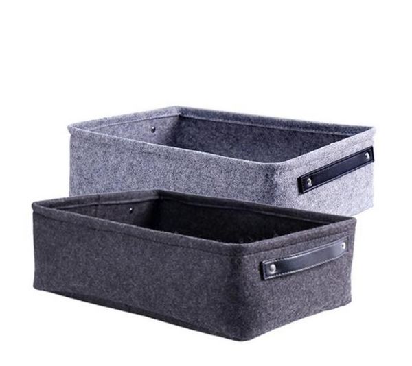 2019 Felt Storage Basket Living Room Tea Table Black Gray Cloth Box Bedroom Xs L From Q18264198817 10 06 Dhgate Com