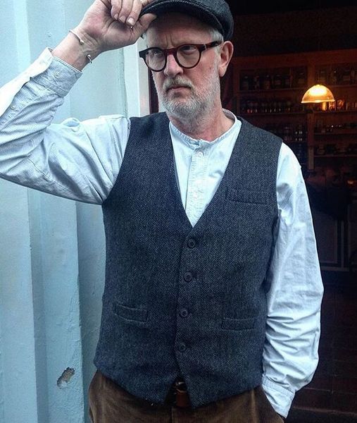 

men's suit groom vest herringbone gilet homme vintage weste men chaleco casual hombre ropa caballero hombre waistcoats, Black;white