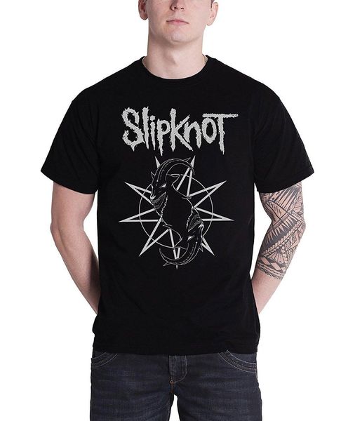 Slipknot Goat Star Logo Top Tirante Ancho Negro