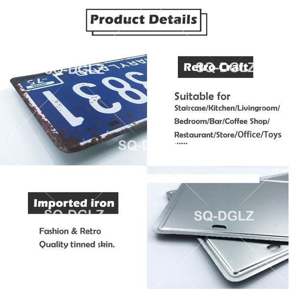 

sq-dglz] бильбао металл знак номерной знак tin войти винтажная бар украшения стены домашний декор живопись бляшках art poster другое home d