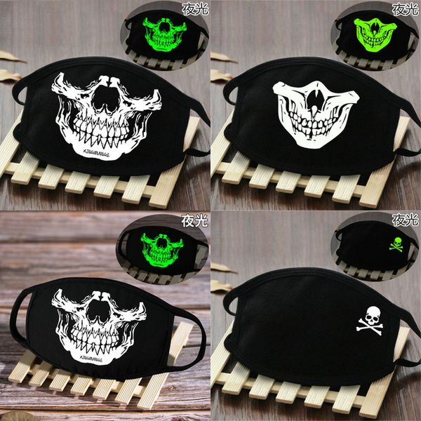 

cotton mask face cover face masks glow in the dark skull smile kids skeleton mask dhzlstore dzypq, Black
