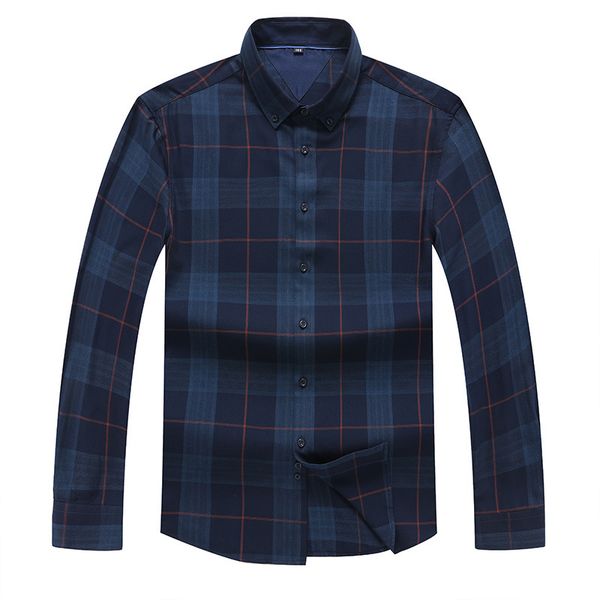 

big size grid long sleeve shirt male plus plus fat special wide business leisure autumn shirt men backing shirt, White;black