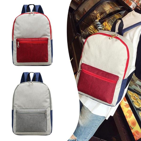 

hit color travel backpacks canvas preppy style shoulder school bags
