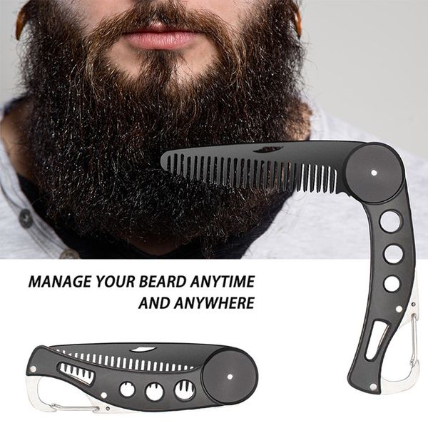 Folding Beard Hair Brush Beard Comb Super Soft Straightener