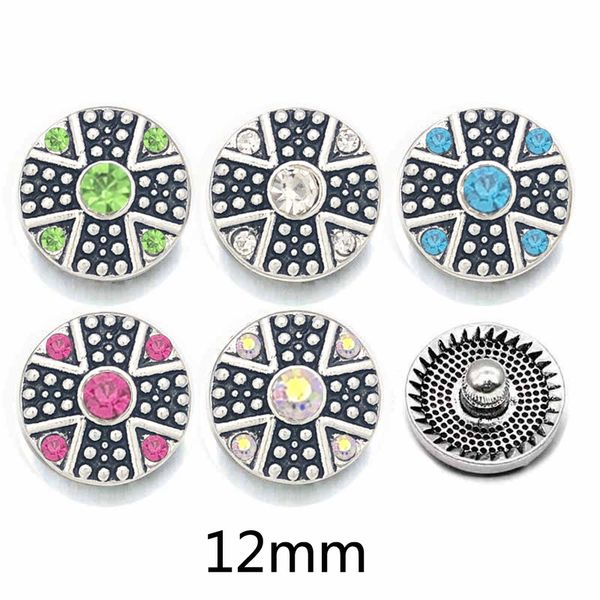 

оптовая 058 цветы 3d 12mm металл snap кнопка для ожерелья браслета сменных ювелирных изделий женщин accessorie выводов