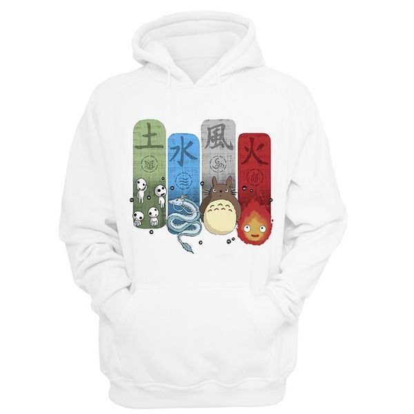 

new japanese anime hoodie studio ghibli hoodie totoro hoodies sweatshirts women men kid harajuku hoodie spirited away sweatshirt, Black