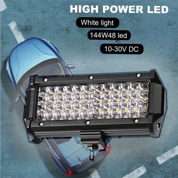 

6.5-дюймовый 144w 48 led свет автомобиля бар for4x4 грузовик atv вождения 12v 24v белый свет