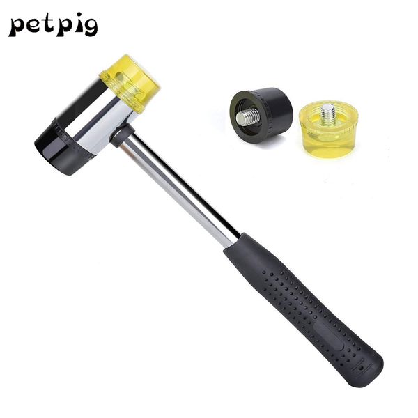

petpig multi-purpose rubber wood tools hammer double face soft tap rubber hammer for multifunctional hand tool tool kit for home