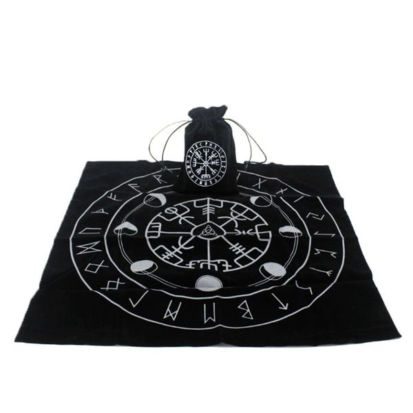 

new tarot tablecloth with tarot bag rune moon phase wicca altar divination board game velvet vintage card pad other golf products