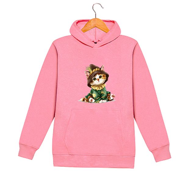 

designer mens womens hoodies 2019 winter new arrival cat animal print sweatshirts men long sleeve hooded hoodie women clothing quality, Black