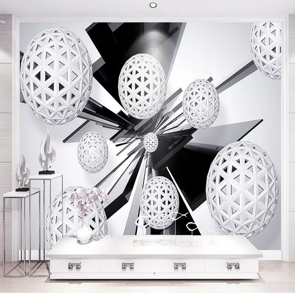 

пользовательская большая настенная 3d обои современный творческое 3d пространство геометрической сфера гостиная телевизора обратно декор сте