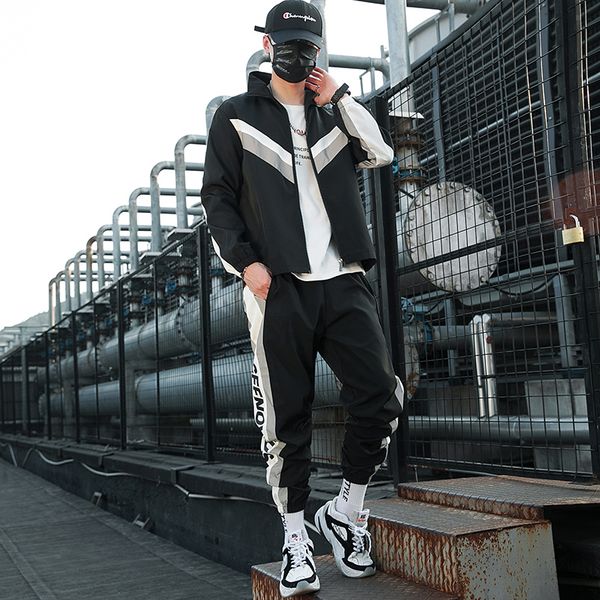 

tracksuit для мужчин 2 шт set new fashion толстовки и sweatpants set тута sportiva uomo мужчины с длинным рукавом зимы теплые hh50tz, Gray