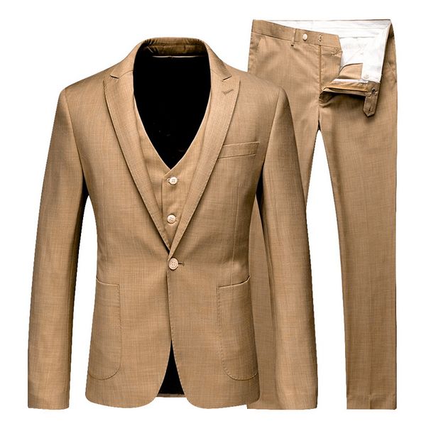 

thin business blazers sets groomsman suit + vest + pants 3 pieces slim sets solid color wedding party suit, White;black