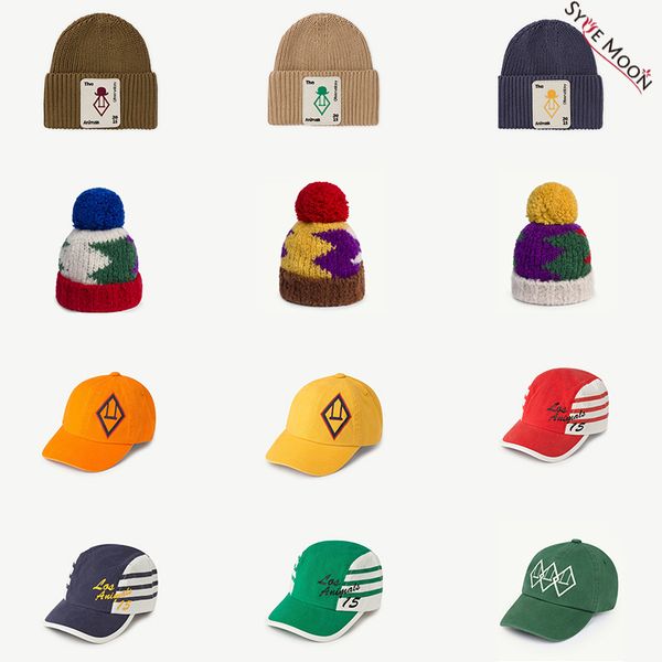 

baby boys hats 2019 tao brand autumn winter boys girls warm knit caps kids new fashion print hats, Yellow