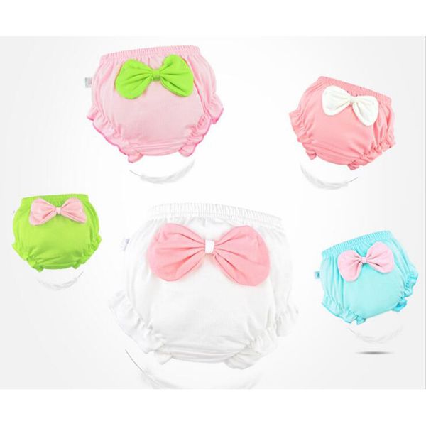 

2020 new girl underwear baby solid bow newborn bow panties lovely briefs 5pcs/lot 0-5year, Camo